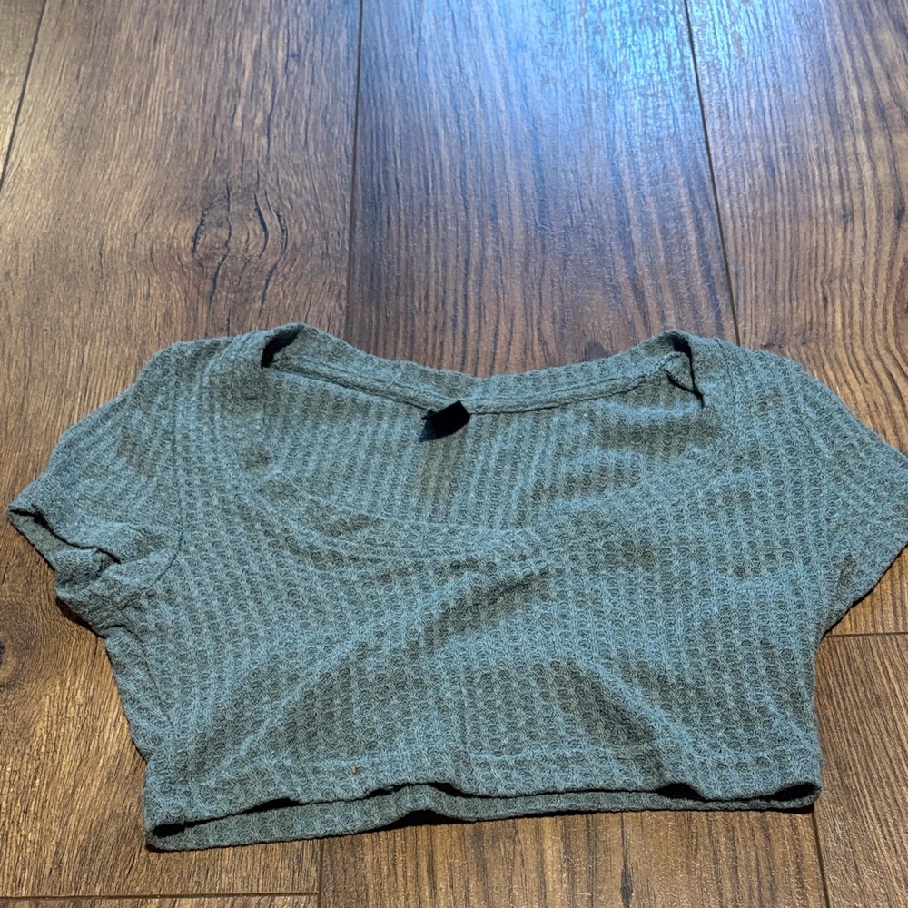 Gray Women's Cropped Top